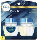 Febreze Plug with Fade Defy Technology Air Freshener (2) of 0.87 fl oz Refills (Ocean)