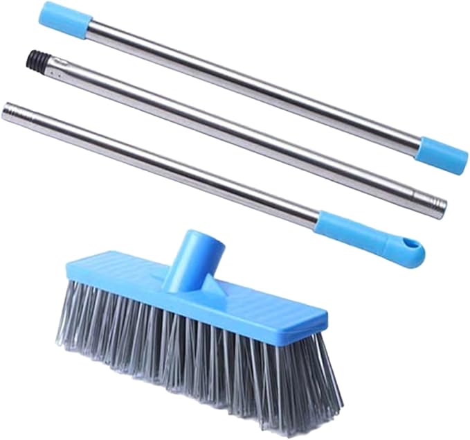 Electric Cleaning Brush Scrubber Long Pole Bathroom Brush for Shower Stiff Bristle Grout Removal Tool