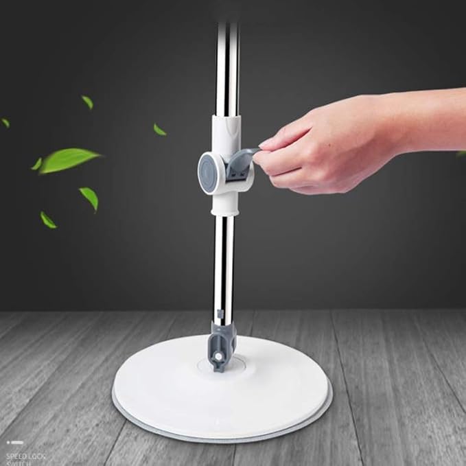 Microfiber Mop and Bucket System for Floor Cleaning with 2 Washable Flat Pads