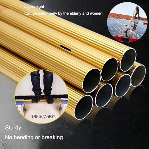 Glass Cleaning Brush Home Water Fed Telescopic Pole Kit Solar Panel Brush Rotating for Photovoltaic Panel12m/39FT Telescopic Window Cleaning Pole with Water Fed Brush Extendable Cleaner for