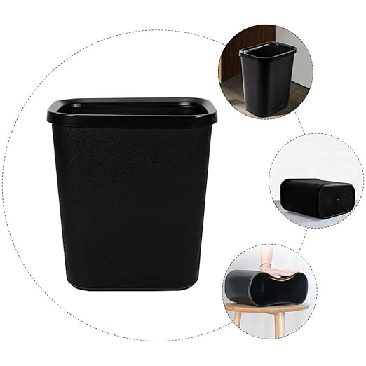 Flame Retardant Plastic Trash Can 8l Narrow Rectangular Waste Container for Bathroom Kitchen Living Room Fire-Resistant Garbage Bin Without Lid Practical Rubbish Storage Bucket