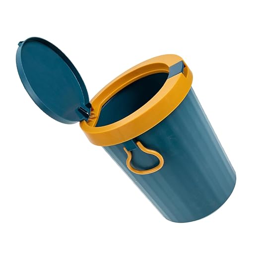 PRETYZOOM Large Wastebasket Lid Trash Can for Bathroom Office Kitchen Pp Material Easy to Use