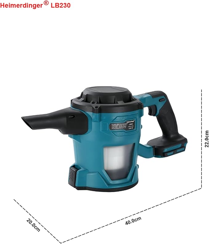 Heimerdinger 85kPa Cordless Vacuum Compatible with Makita 18V LXT Battery – 500W High-Suction Handheld Vac for Job Sites Workshops &amp Cars – 1.0L Dust Cup Washable HEPA Filter (Battery Not Includ