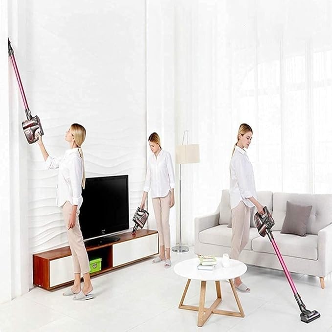 Vacuum Cleaner 4-in-1 Cordless Stick Vacuum Cleaner Quadruple Filtration Headlight Low Noise Upright Storage Ideal for Carpets &amp Hard Floors