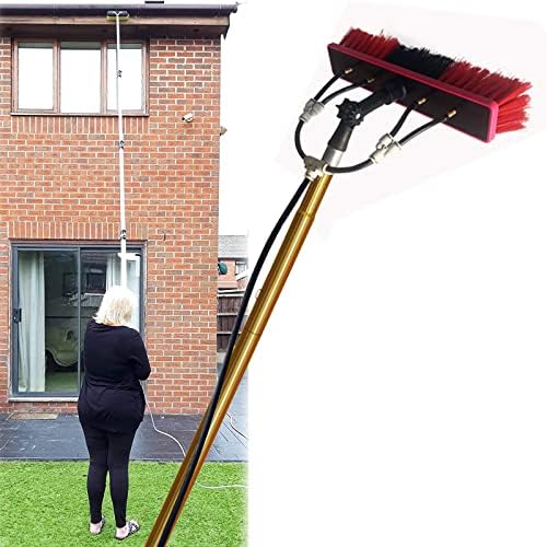 Glass Cleaning Brush Household Water Supply Telescopic Pole Kit Solar Panel Rotating Brush Solar Photovoltaic Panels12ft - 30ft Window Cleaning Pole Water Fed Pole Kit Telescopic