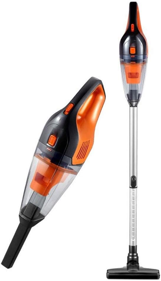 Hard Floor Vacuum Cordless Vacuum Cleaner Powerful Suction Stick and Handheld Light Weight Bagless Large-Capacity Dust Cup Vacuum Ideal for Hard Floor Carpet Pet Hair for Home (Color : Oran