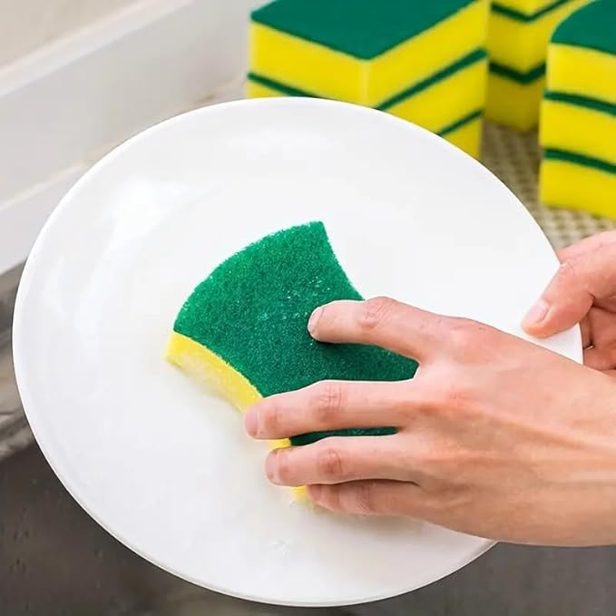 10pcs Kitchen Cleaning Sponge Cutlery Eco-Friendly Anti-Scratch Scrub Sponge