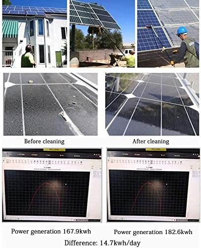 Glass Cleaning Brush Home Water Fed Telescopic Pole Kit Solar Panel Brush Rotating for Photovoltaic PanelTelescopic Water Fed Brush Window Cleaning Kit - Extendable Pole for Outdoor Windows