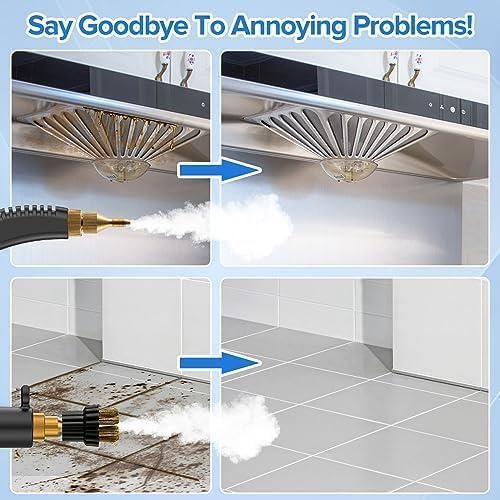 High Pressure Steam Cleaner Steamer for Cleaning Handheld Portable Steam Cleaners for Home Steamer for Car Detailing Steam Cleaner for Upholstery Kitchen Bathroom Grout and Tile