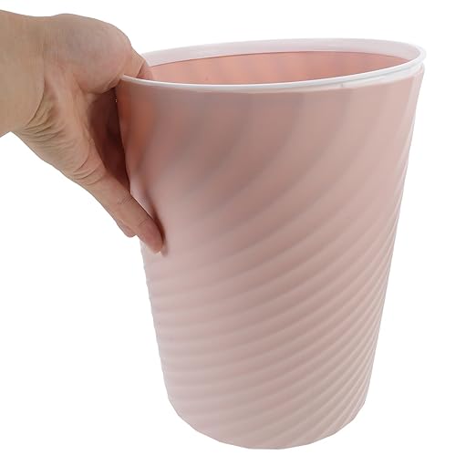 TIDTALEO Small 8L Open Top Bathroom Trash Can Pink Wastebasket for Bedroom Office Kitchen Compact Litter Bin Container for Home Use