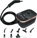1250ML Portable Steam Cleaner 1500W Handheld Steam Cleaner 4Bar 105°C 3 Gear Adjustment for Cleaning Upholstery Bathroom Grout and Tiles Car Detailing Rose Gold