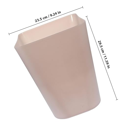 Large Capacity Square Trash Can Semi- Light Coffee Plastic Wastebasket for Home Office Bathroom Kitchen Use
