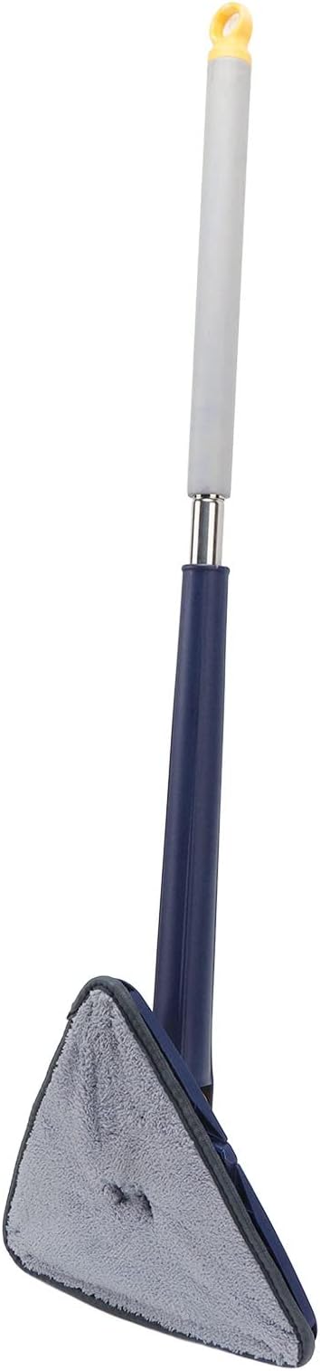 Respicefinem Rotatable Triangular Mop Multifunction Wall Mop with Handle for Ceiling Baseboard and Corner
