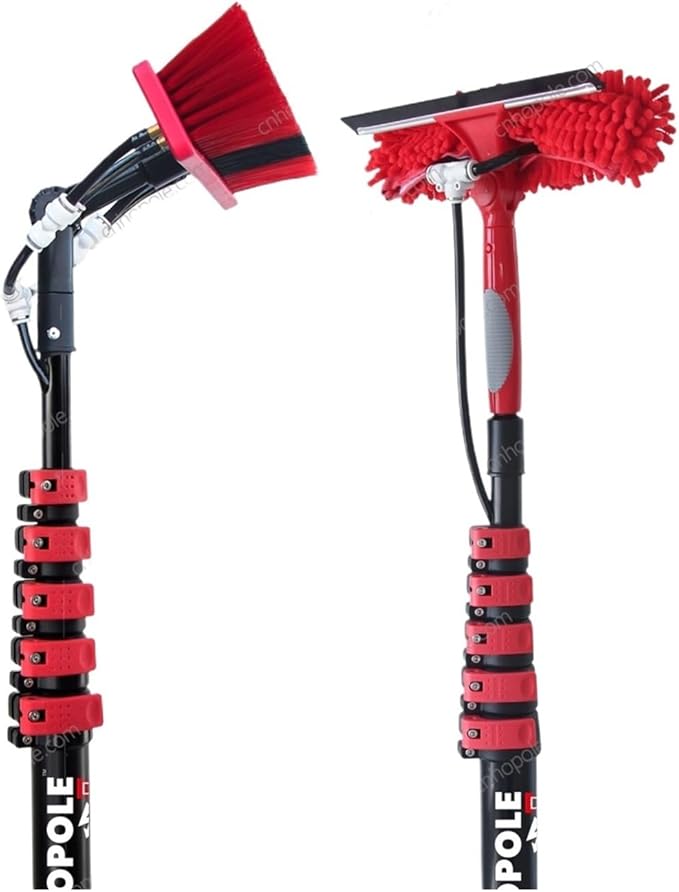 24/30/36ft Water Fed Pole Window Cleaning System Solar Panel Washing Kit Extension Telescopic High Reach Cleaner Soap Dispenser(36ft)