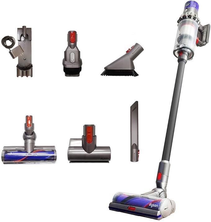 Dyson Cyclone V10 Total Clean+ with Mini Motorized Tool and Mini Soft Dusting Brush Cord-Free Stick Vacuum Cleaner Lightweight Cordless (Renewed)