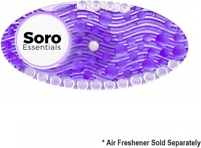 Soro Essentials- Set of 2 Plastic Curve Air Freshener Holder White Color- Deodorizer Curve Air Freshener Toilet Freshener Trash Freshener Discreet for Home Bathroom
