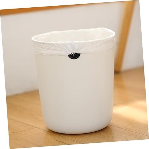 2Pcs Small Plastic Trash Can PP Wastebasket for Bedroom Bathroom Office Open Top Garbage Bin with Wide Mouth Compact Home Recycling Container in White
