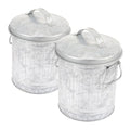 jojofuny 2pcs Iron Stationery Storage Bucket Small Wastebasket for Office Creative Rubbish Bin Easy to Use