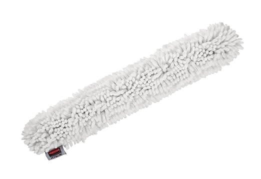Rubbermaid Commercial Products HYGEN Quick-Connect Flexible Dusting Wand with Microfiber Sleeve White Flexible Dusting for Office/School/Stadium/Lobby/Restaurant