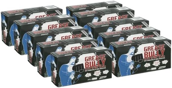 DENCO DISTRIBUTING INC. Grease Bully Nitrile Gloves - 6MIL - Black - Powder &amp Latex Free - 1000 Count - 10 Boxes