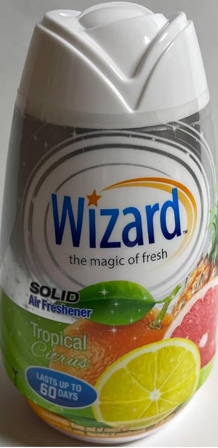 Wizard The Magic of Fresh gel Air Freshener solid air freshener 7.8 oz tropical citrus (Pack of 12)