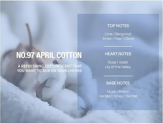 W.Dressroom Febclean No.97 April Cotton – Fabric &amp Linen Spray with Long-Lasting Fresh Scent Anti-Static 500ml Room Mist - 2 Pack