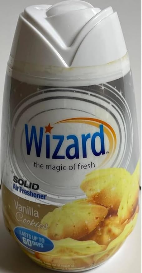 Wizard The Magic of Fresh gel Air Freshener solid air freshener 7.8 oz vanilla cookies (Pack of 12)