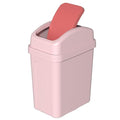 7 Liter Bathroom Slim Trash Can Small Swing Top Lid Garbage Can Pink