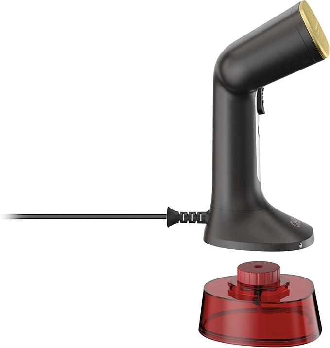 CHI Handheld Garment Steamer for Clothes 2 Continuous Steam Modes Full-Size 300 ml Capacity Water Tank Ergonomic Handle Vacation Essentials 1600 Watts 10’ Cord Red (11590) (Pack of 2)