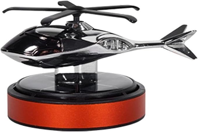 Solar Helicopter Car Air Freshener - Stylish Aroma Diffuser &amp Decorative Ornament for Car Interior Accessories(D)