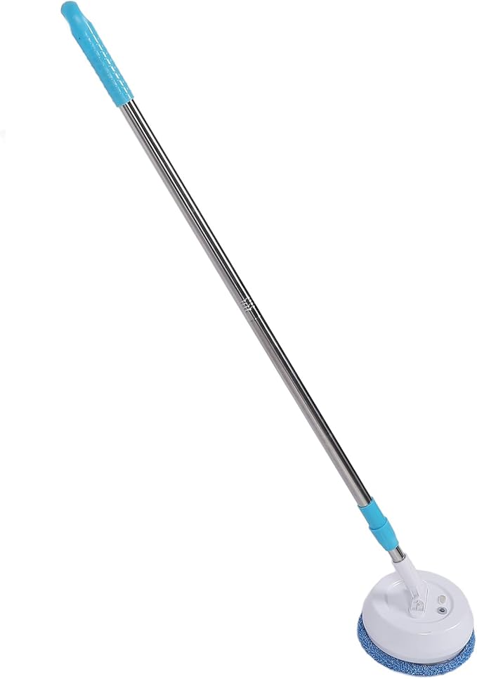 Cordless Electric Mop Cordless Power Mop with Flexible Head and Telescoping Rod Powerful Spin Cleaning for Floor Window Ceiling Includes 6Pcs Accessories for Home Use (Style 2)