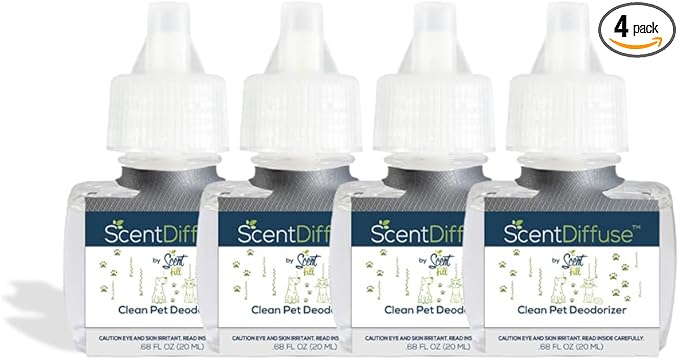Scent Fill Clean Pet Plug in Air Freshener 4 Scented Oil Refills