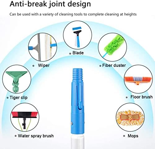 Telescopic Pole Kit Cleaning Brush30ft Window Cleaning Pole Water Fed Pole Kit Window and Solar Cleaning Pole with Water Fed Telescopic Brush Suitable for Solar Panel Cleaning System(Size