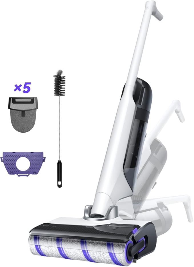 NARWAL S30 Wet Dry Vacuum Cleaner with 20000Pa Suction 176°F Self-Cleaning Heated Drying Disposable Waste Bag Tangle-Free Cordless Vacuum Mop for Hard Floors &amp Edge Cleaning Easy to Use