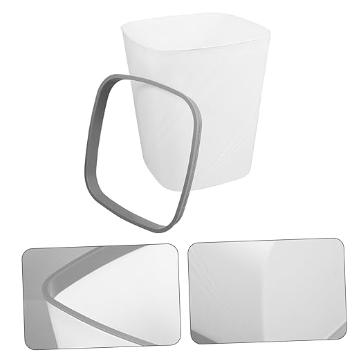 Veemoon Large Capacity White Plastic Trash Bin Lidless Wastebasket for Kitchen Bathroom Office and Home Design for Effortless Waste Disposal and Easy Maintenance