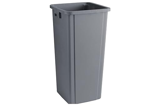 PRO&ampFamily 92 Qt. / 23 Gallon / 87 Liters Gray Square Trash Can. Trash Bin Kitchen Garbage Can Waste Basket Recycle Bin