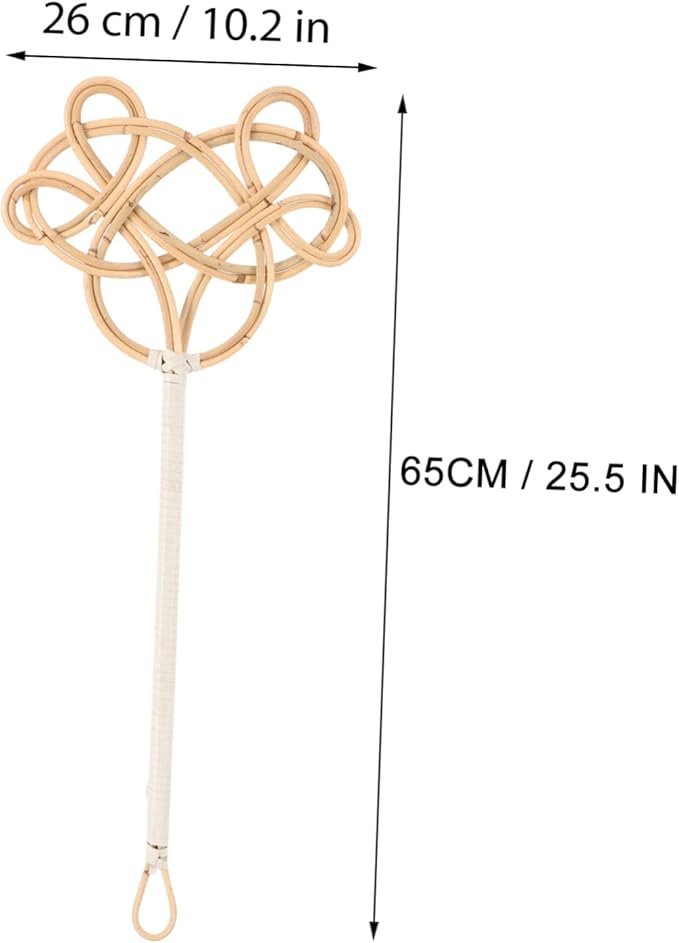 GARVALON Long Handle Quilt Duster Rug Cleaning Tool for Household Dust Removal Traditional Cotton Dusting Tool for Quilts and Rugs