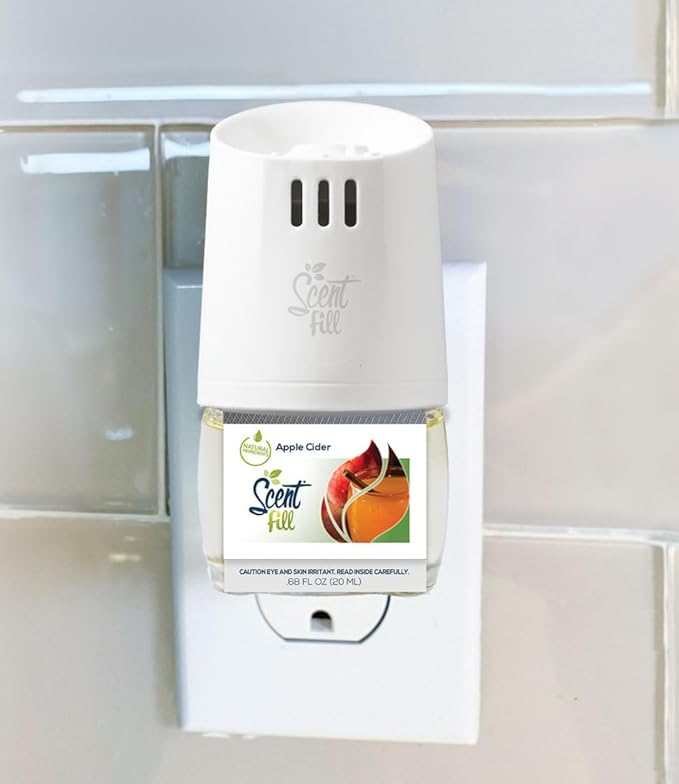 Scent Fill Apple Cider Plug in Air Freshener 4 Scented Oil Refills