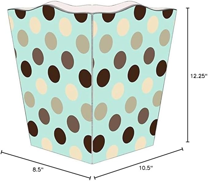 Marye-Kelley WB1170- Giant Blue Dots Wastepaper Basket