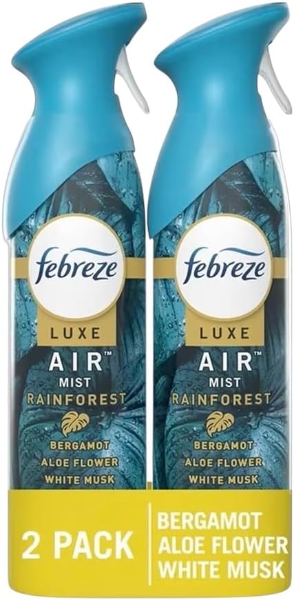 Fe.bre.zee Odor-Fighting Air Freshener Room Fresheners Air Effects Air Spray Air Freshener Mist 8.8 Ounce - 2 Count (Pack of 1) (Rainforest)
