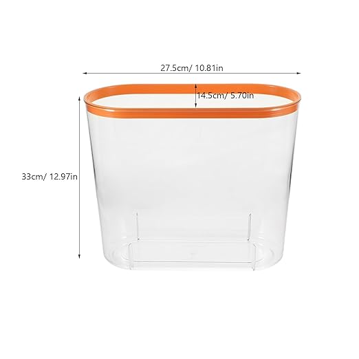 Garneck Wastebasket Trash Can for Bathroom Bedroom 33X14.6X17.7Cm Red Household Garbage Bin Without Lid Space-Saving Living Room Trash Bin for Home Use