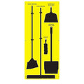 Clean &amp Sweep 5S Shadow Board/Wall Mount Broom Holder 68 x 30 Board 5S Cleaning Station - Board Only Tools Sold Separately Made in The USA by AccuformNMC Yellow/Black PSB714YLBK