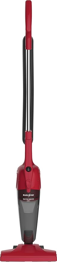 EUROSTAR EV2031 2-in-1 Lightweight Bagless Vacuum &amp Electric Broom Red
