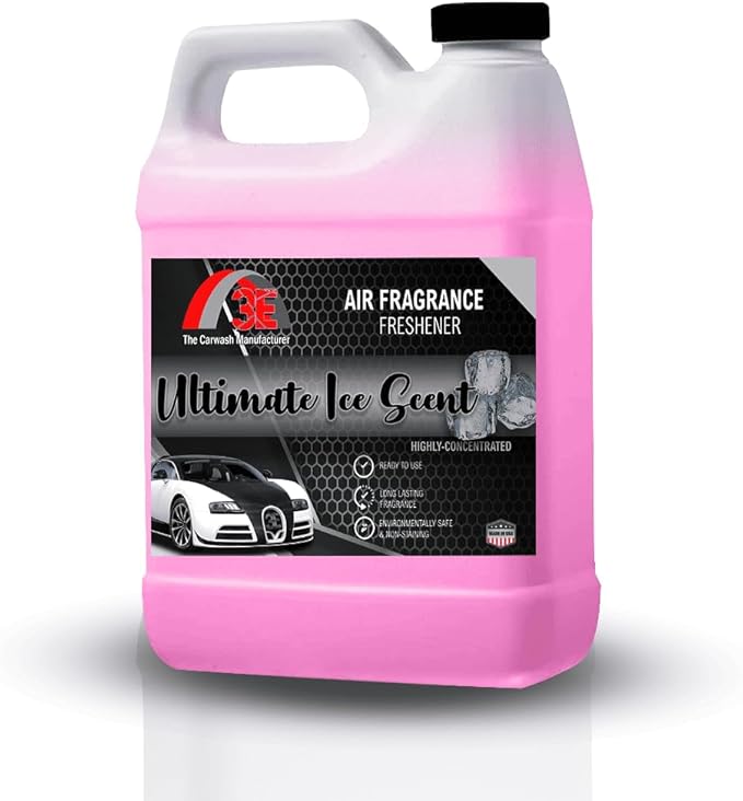 3E Ultimate Ice Air Freshener &amp Odor Eliminator - All-Natural Deodorizer Ready-to-Use Fragrance for Cars Trucks SUVs RVs &amp More - 64 fl oz (Half Gallon)- Made in the USA