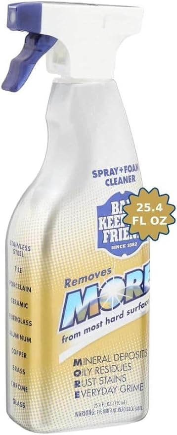 Bar-Keeper’s-Friend More Spray and Foam Cleaner 25.4oz Hard Water Stain Remover Pack of 2