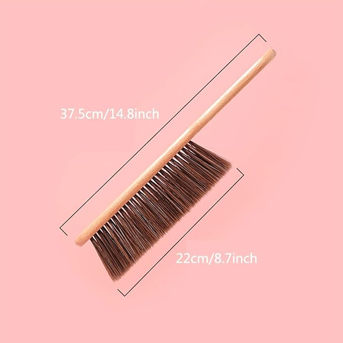 Whisk Broom Hand Held 2 Pcs Bench Brush Wooden Handle Hand Broom Extended for Comfortable Grip Drafting