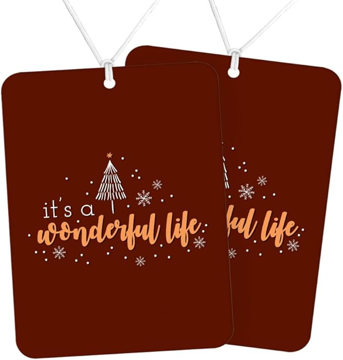 It's a Wonderful Life Car Freshener Set of 6 - Christmas Design Car Air Freshener - Best Design Air Freshener for Car