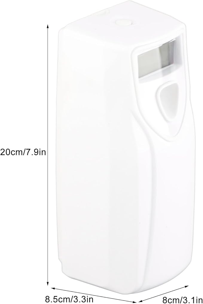 LCD Fragrance Dispenser with Timer Wall Mount Air Freshener Perfume Sprayer Machine for Home Office Hotel White