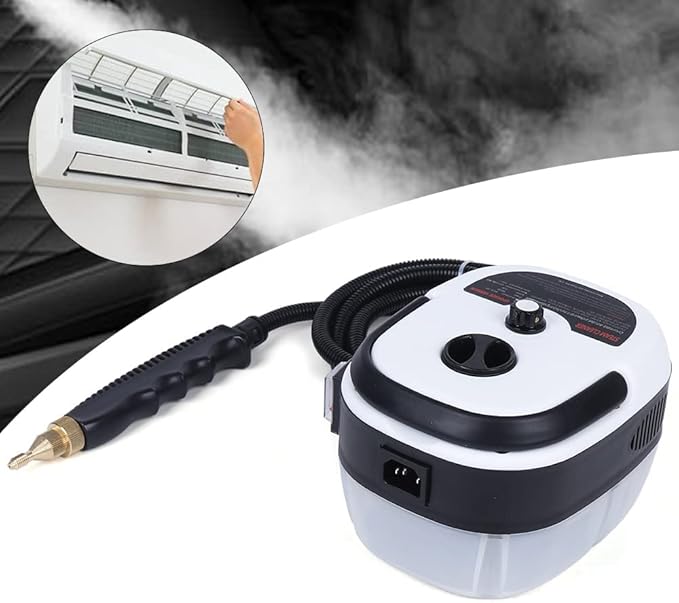 Steamer for Cleaning Pressure Steam Cleaner Handheld High Temp Portable Steam Cleaner Electric Steam Machine for Home Use Grout Tile Car Detailing Kitchen Bathroom (White)