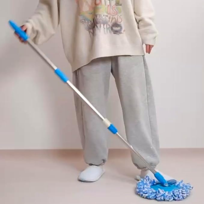 Spin Mop Replacement Handle 360 Degrees Rotating Telescopic Replacement Handle Cleaning Tool Accessories Enhanced Thickened Version BlueSpin Mop Pole Handle Replacement